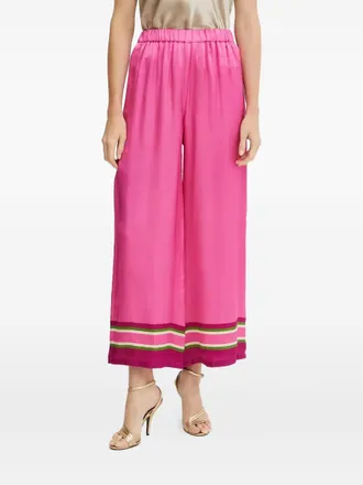 Luisa Spagnoli Pantaloni a righe con vita elasticizzata - Rosa