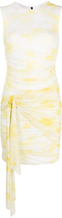 Msgm sleeveless ruched minidress - women - Spandex/Elastane/Polyamide/Polyamide/Spandex/Elastane - 42 - White