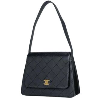 Chanel Pre-owned Shoulder Bags, female, Black, Size: ONE SIZE Pre-owned Vintage Shoulder Bag