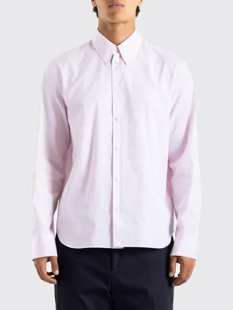 Jil Sander Cotton Poplin Shirt with a Pointed Collar and Curved Hem