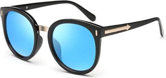 Generic Sunglasses Big Frame for Ladies with Metal Trim, Reflective Lens, UV Protection - Perfect for Shopping and Tourism