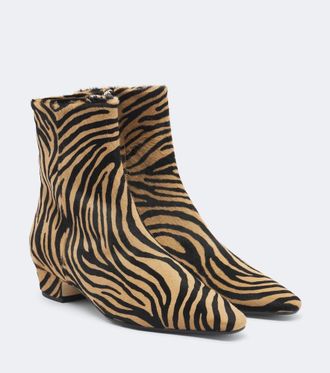 Aeyde Botines Lila de pelo estampados