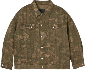 Marc Jacobs camouflage-print denim trucker jacket - women - Cotton/Cotton - S - Green