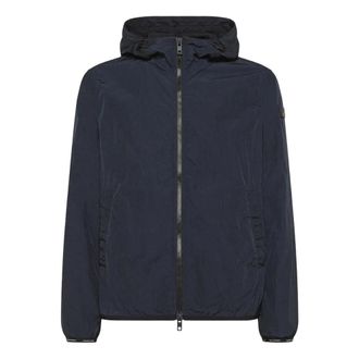 Peuterey Blauwe Windjack Kreukel Stijl - Heren - Zomerjassen - Blauw - S - Nylon - Jassen