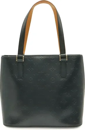 Louis Vuitton Blue Monogram Mat Shoulder Bag Tote Bag (Pre-Owned)