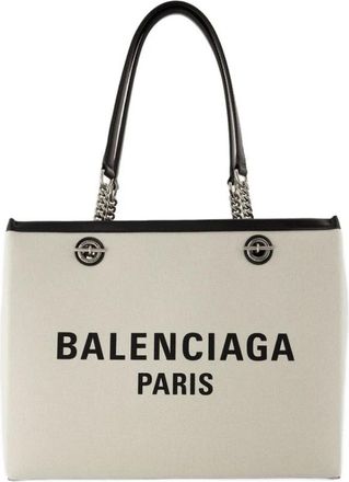 Balenciaga Tote Bags, female, Beige, Size: ONE SIZE Beige Cotton Tote Bag - Duty Free