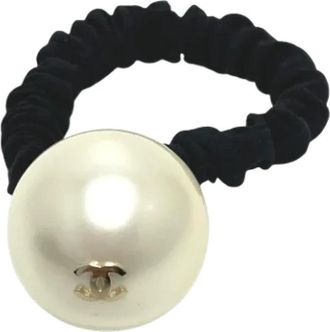 Chanel Pre-owned Fabric hair-accessories - Dames - Vintage Accessoires - Zwart - ONE Size - Vintage