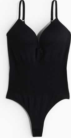 H&M Nahtloser Tangabody Light Shape - Schwarz