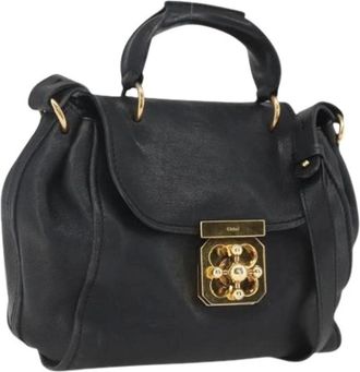 Chlo&eacute; Pre-owned Handbags, female, Black, Size: ONE SIZE Pre-owned Leather Handbag