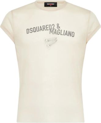 Dsquared2 T-shirt con logo - Toni neutri