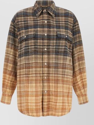 R13 checked oversized cotton shirt