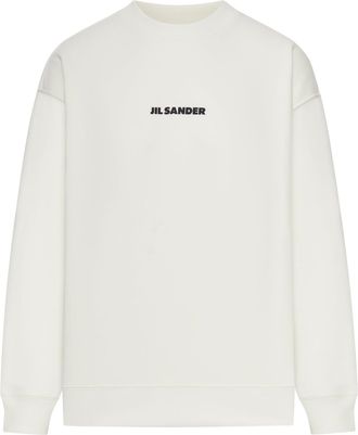 Jil Sander CREW NECK COTTON SWEATSHIRT WITH LOGO - Jil Sander - Woman