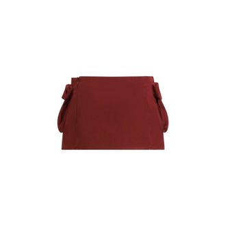 Miu Miu Womens Bordeaux Cotton Mini Skirt