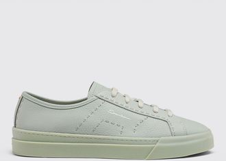 Santoni Sneakers Santoni in pelle a grana con cuciture a filo