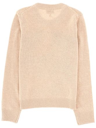 Ganni Wool Jersey Regular Fit Sweater - Beige