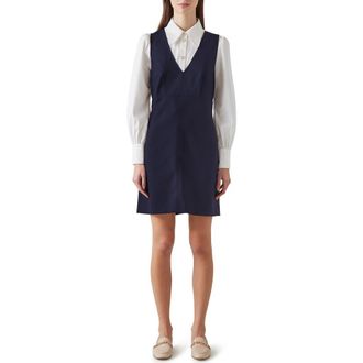 L.k. Bennett Mariner Pinafore Dress in Navy at Nordstrom Rack, Size 6 Us / 10 Uk