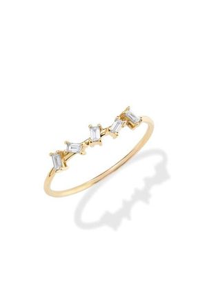 Lana Jewelry 14K Gold Baguette Zig Zag Diamond Ring in Yellow Gold at Nordstrom, Size 6