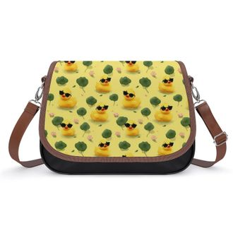 Generic Rubber Duck Eyesglasses Crossbody Bags for Women Shoulder Messenger Bag Purse Handbags