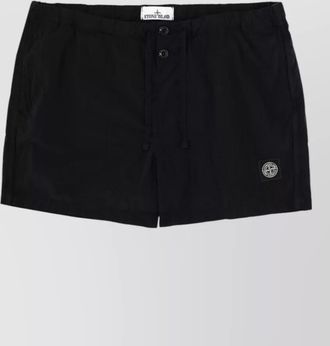 Stone Island logo patch swim shorts