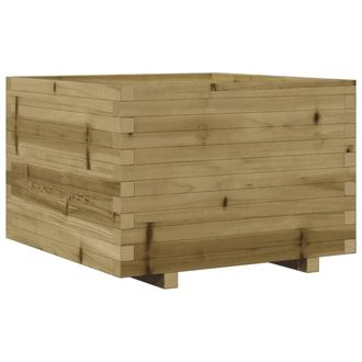 Berkfield Home Garden Planter 70x70x49.5 cm Impregnated Wood Pine in Brown