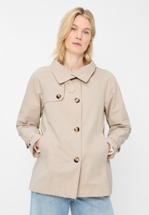 Fuchs Schmitt Outdoorjacke FUCHS SCHMITT, Damen, Gr. 36, kitt, Web, Obermaterial: 100% Polyester, unifarben, regular fit normal, hoch geschlossener Ausschnitt, mit 