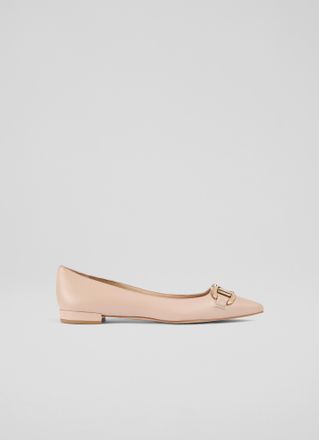 L.k. Bennett Womens Natalya Flats, Trench - Beige Nappa Leather - Size UK 6