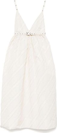 Ganni Stripe Taffeta Strap Dress