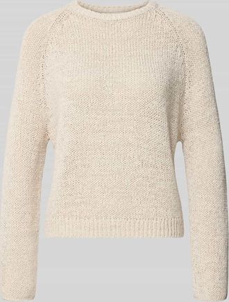 Marc O'Polo Relaxed Fit Pullover aus Baumwoll-Mix in Stein, Gr&ouml;&szlig;e XXL