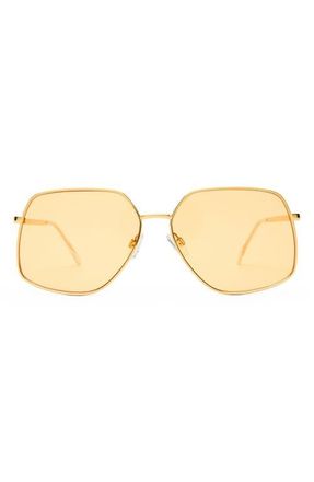 AIRE Altair 61mm Aviator Sunglasses in Gold /Clear /Amber Tint at Nordstrom