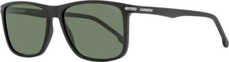 Carrera Mens Polarized Rectangular Sunglasses 298/S 003UC Matte Black 57mm