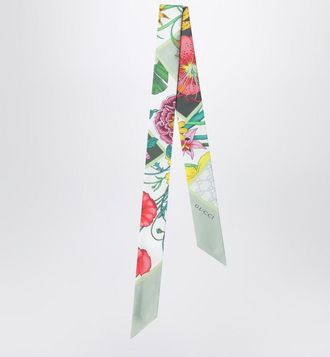 Gucci Twill Ribbon With Flora Print