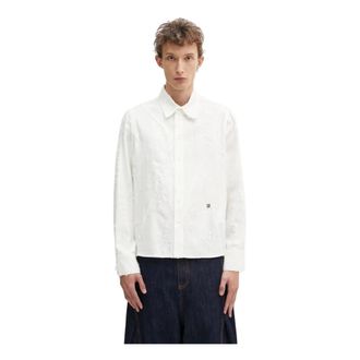 Ader Error Camicia Distressed - - Shirts - Uomo - Bianco - L
