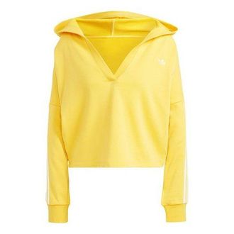 adidas (WMNS) adidas Originals V-Neck Short Hoodie Gold IC8520