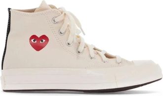 Comme Des Gar&ccedil;ons Small Red Heart High Top Sneakers Chuck Taylor 70 - Dames - Sneakers - Beige - 33 EU - Schoenen