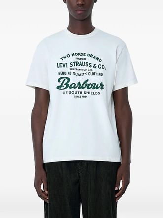 Levi's x Barbour logo-motif crew-neck T-shirt - Neutrals