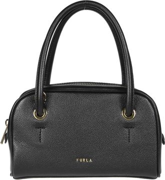 Furla Poppy Pebbled Leather Mini Dome Handbag