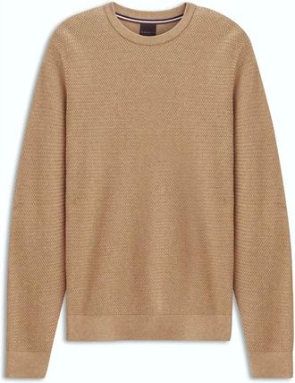 Bugatti Truien & Vesten, Heren, Beige, L, Katoen, Ronde Hals Trui