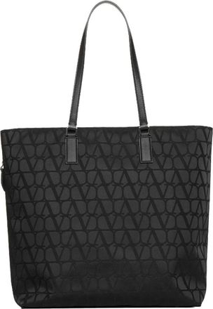 Valentino Garavani Toile Iconographe Tote Bag - Dames - Shoppers - Zwart - ONE Size - Katoen - Tassen