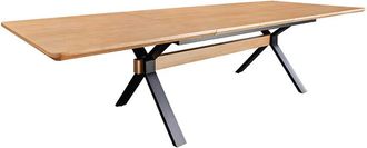 Global Interiors Grosser, ausziehbarer Design Esstisch Lotus 180-300 x 110 cm, Eiche Natural