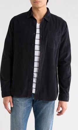 AG - Adriano Goldschmied Colton Corduroy Button-Up Shirt in True Black at Nordstrom Rack, Size X-Small