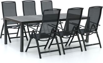 R&S Design Capri/Fidenza 220cm dining tuinset 7-delig verstelbaar