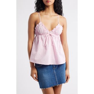 Princess Polly Abigayle Stripe Camisole in Pink Stripe at Nordstrom, Size 12