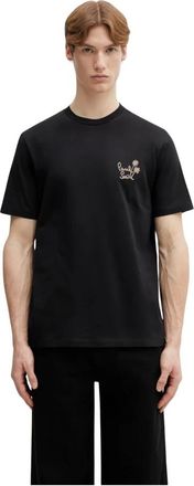 Paul Smith Tops, Heren, Zwart, L, Katoen, T-shirt met flockprint