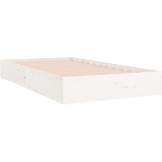vidaXL Estructura de cama sin colchón madera maciza blanco 90x200 cm Vidaxl