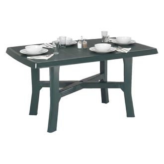 Dmora Dmora Table DExt&eacute;rieur Rectangulaire, Made In Italy, Couleur Verte, Dimensions 88 X 72 X 138 Cm