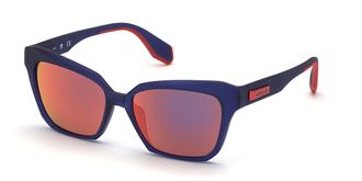 adidas OR0038 85U Womens Sunglasses Blue Size 55