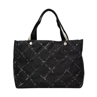 Chanel Pre-owned Old Travel Line Nylon Tote - Pre-owned - Mujer - Negro - ONE SIZE