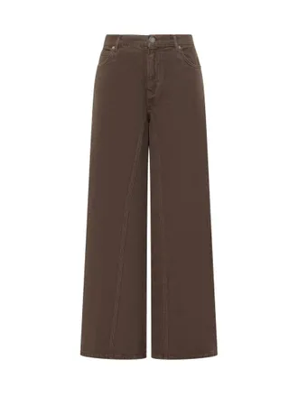 Pinko Brown Loose High Rise Jeans