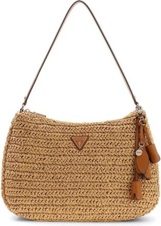 Guess Sac &eacute;paule rafia - Dames - Schoudertassen - Beige - ONE Size - Tassen