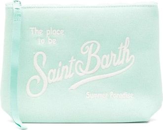 MC2 Saint Barth Clutches, female, Green, Size: ONE SIZE Aline Canvas